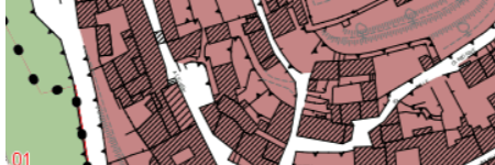 Un estratto della cartografia interattiva del Piano Operativo